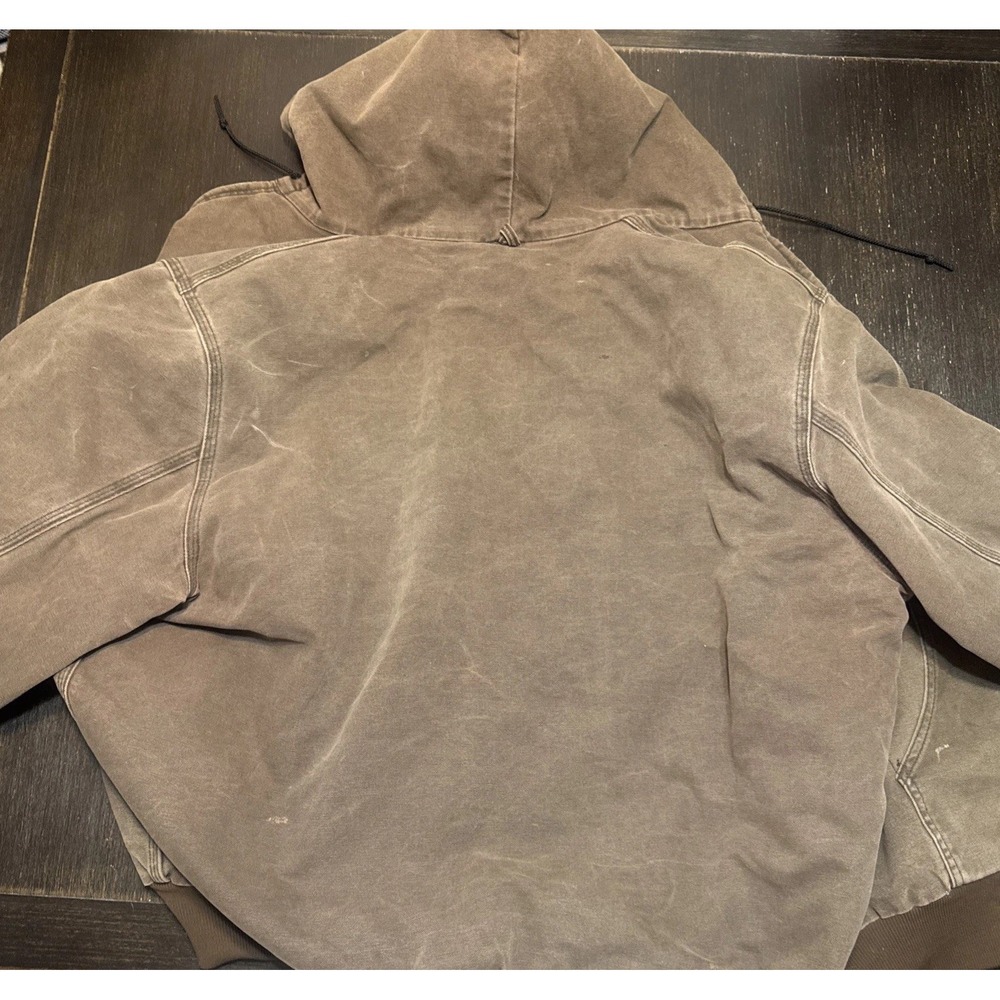 Vintage Carhartt J68 CHT Chestnut Brown Jacket Size XXL TALL Quilted Distressed - Picture 6 of 9
